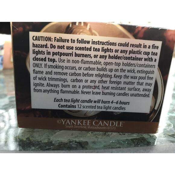 RARE Yankee Candle "MIDNIGHT COVE" Tea Lights BOX of 12 Retired/HTF - Picture 3 of 6